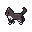 A walking pixel cat